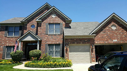 house showing example of the roof front view